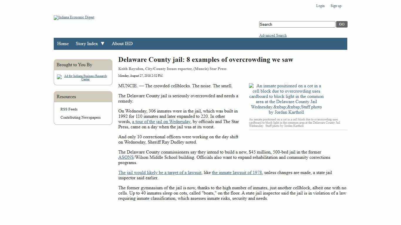 Delaware County jail: 8 examples of overcrowding we saw - Indiana Economic Digest