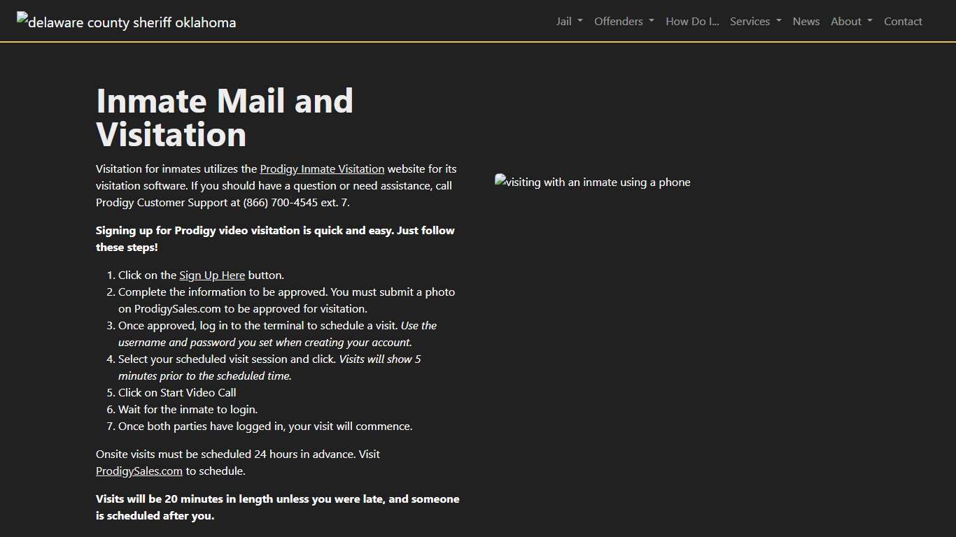 Inmate Mail and Visitation Delaware County Sheriff's Office